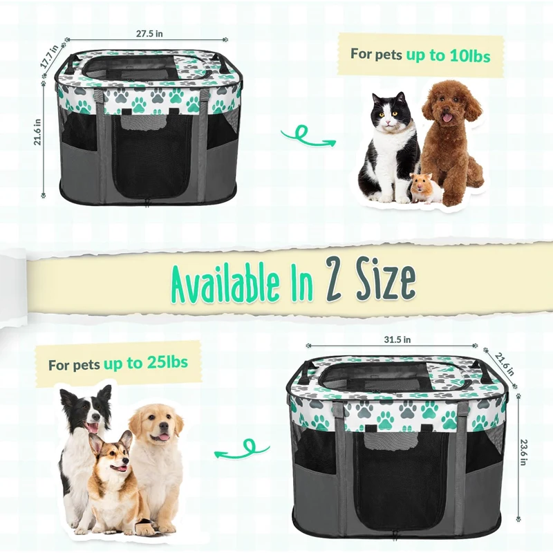 High hardness zipper pet collapsible Sports kennel tent Movable indoor outdoor dog and cat enclosure portable pet house