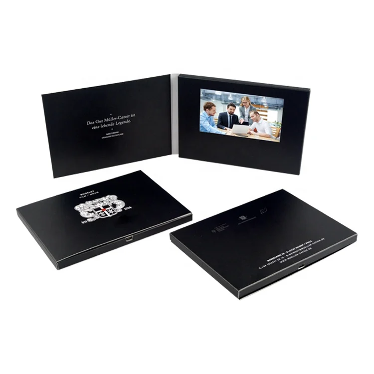  Заказной 4 3 7 10 дюймов LCD цифровая книга Видео подарочная карта видео брошюра каталог для бизнес