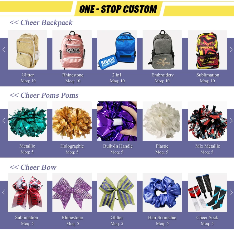Wholesale Cheer Bows Custom Sublimated Cheer Bow For Cheerleader