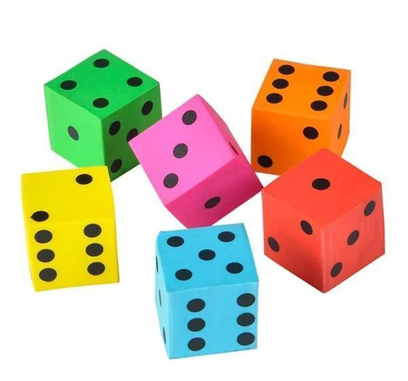 Soododo  Print Dice Shaped  Rubber Eraser Pencil Eraser