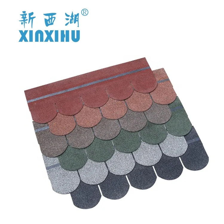 customized color building materials fiberglass based roof tiles fish scale asphalt shingles for comtemporary