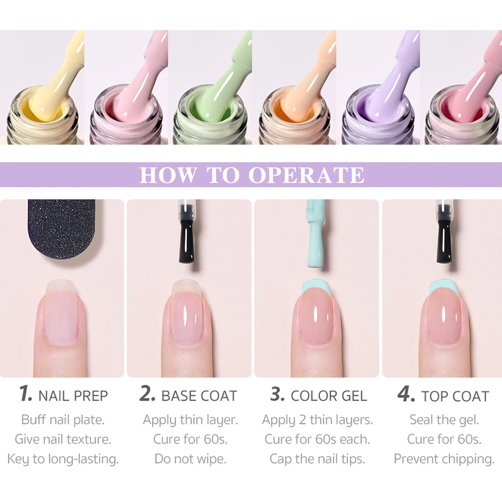 Wholesale Nail Supplies HEMA FREE 15ML 9 Colors Macarone Milky Candy Sweet Nail Gel Polish Soak Off Glue Salon Nail Gel Polish