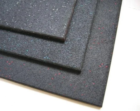 Good quality Shock absorption cushioning gym flooring Speckles Color rubber floor tiles