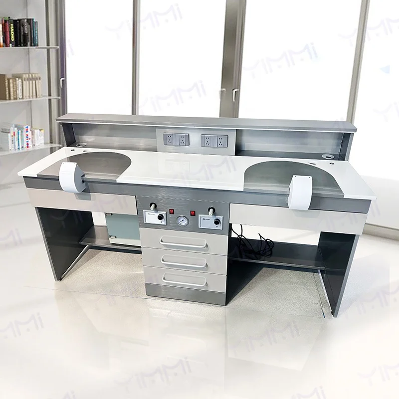 Medical Equipment Stainless Steel Technician Table Dental Lab Station Table Laboratory Double Work Bench