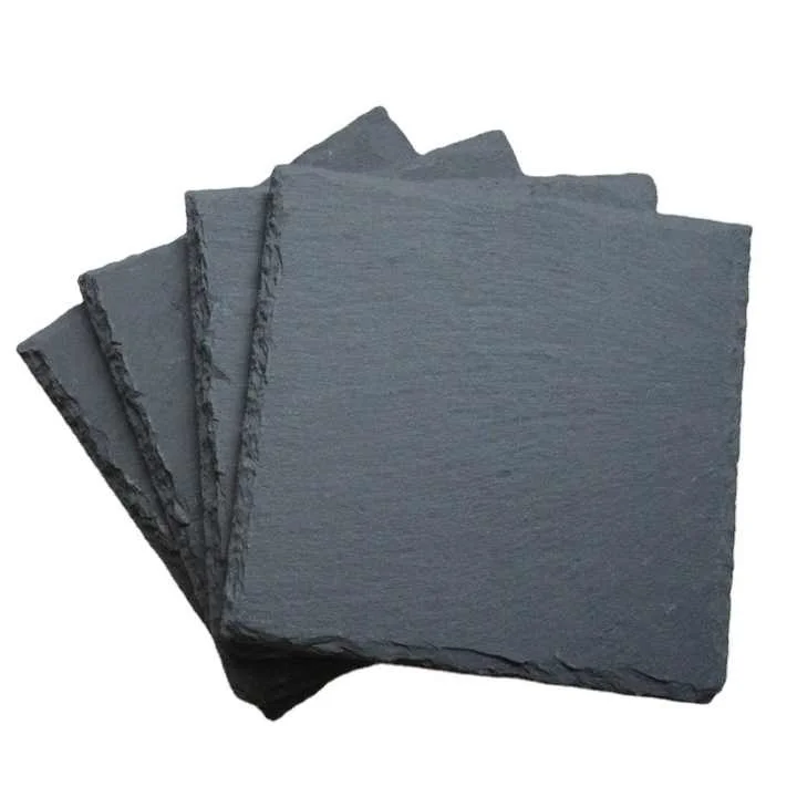 Customize Slate Coasters Square Slate Rock Heart Shaped Engraved Coaster For Glasses
