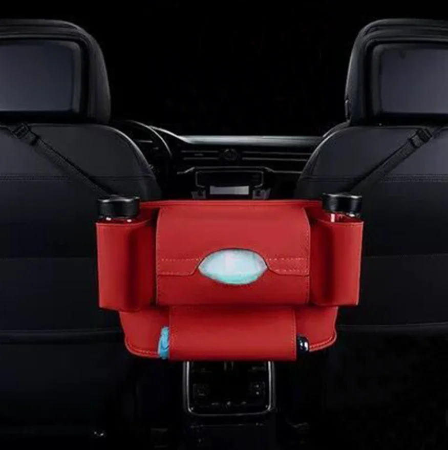 multi-function car seat middle gaps organizer Hanging bag center console car pu organizer