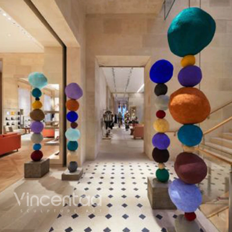 Современное искусство Vincentaa, украшение для гостиницы, семь цветов, армированная стекловолокном пластиковая скульптура, скульптура для отеля