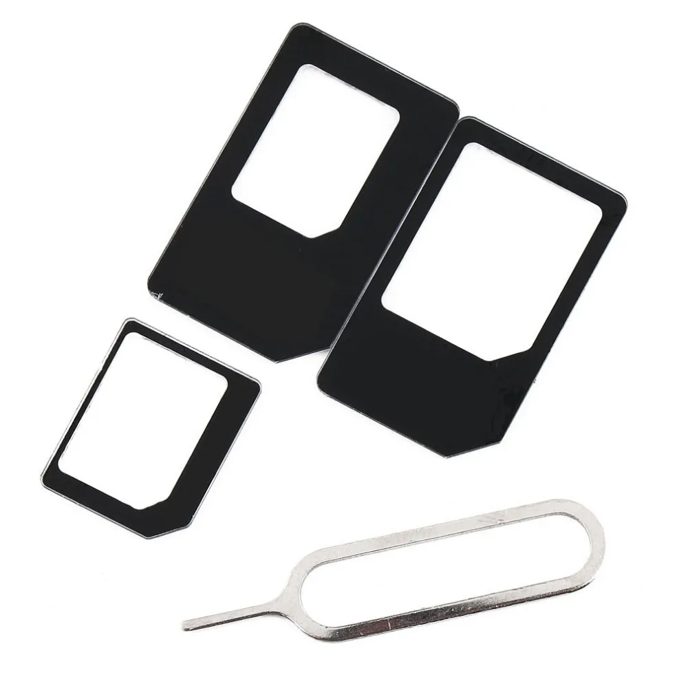  Адаптер SIM-карты 4 в 1 адаптер Micro SIM с извлекающим контактным ключом Розничная упаковка мобильные