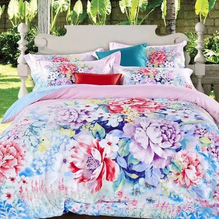  Modern cheap print butterfly bedsheet 100% polyester bed sheets set