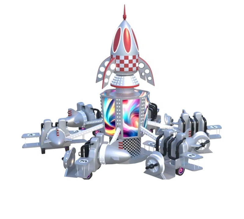 Funfair Ride Attraction children amusement park space plane self control plane ride for sale