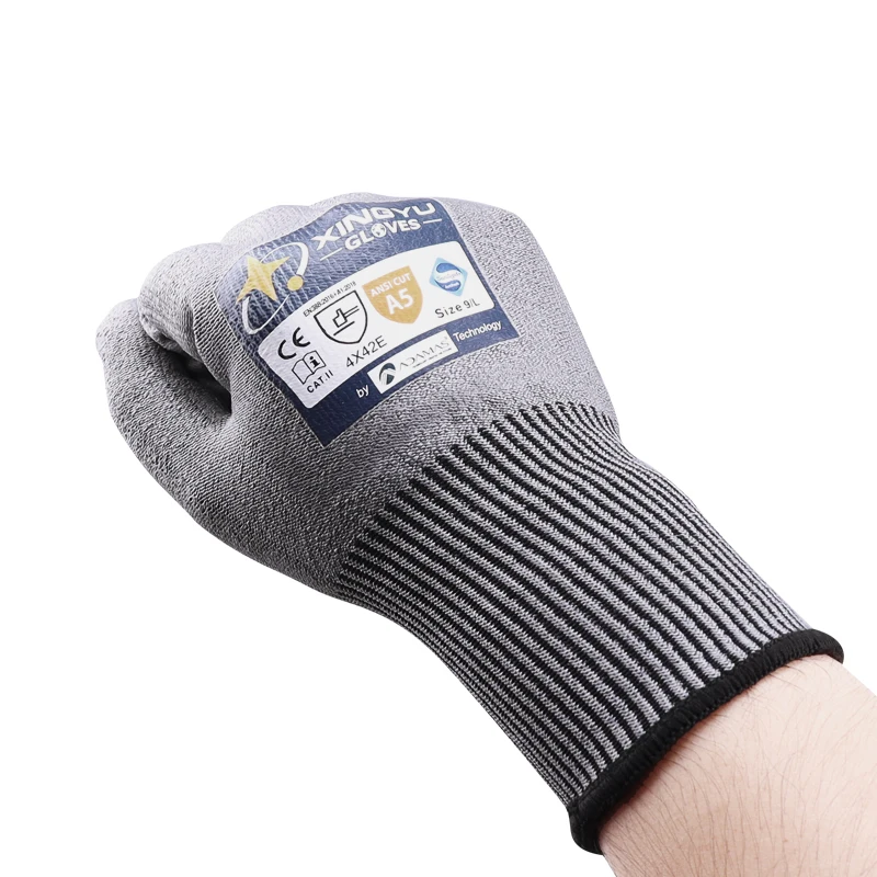 HYSURE Protect Work Gloves Cut Level 5 Impact Resistant Safety Work Gloves Level 5 Anti Cut Industrial Work Gloves
