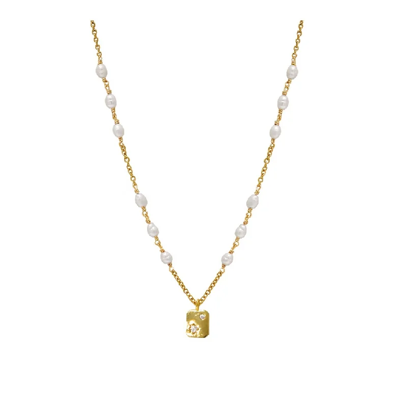 2023 Beaded Natural Freshwater Pearl Necklace Thin Chain Choker Necklaces for Women French Baroque Elegant Minimalist Jewelry