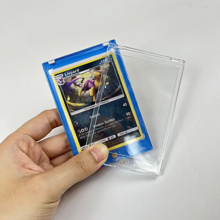 Acrylic Clear Football Sport Baseball Trading Card Protection Hard Plastic Magnetic Card Holder Case