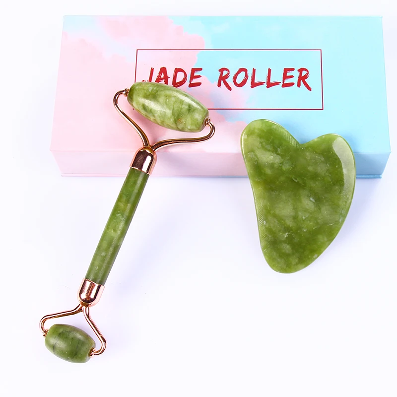 Hot sell 100% natural  Jade facial roller xiuyan jade roller Green Gift Body