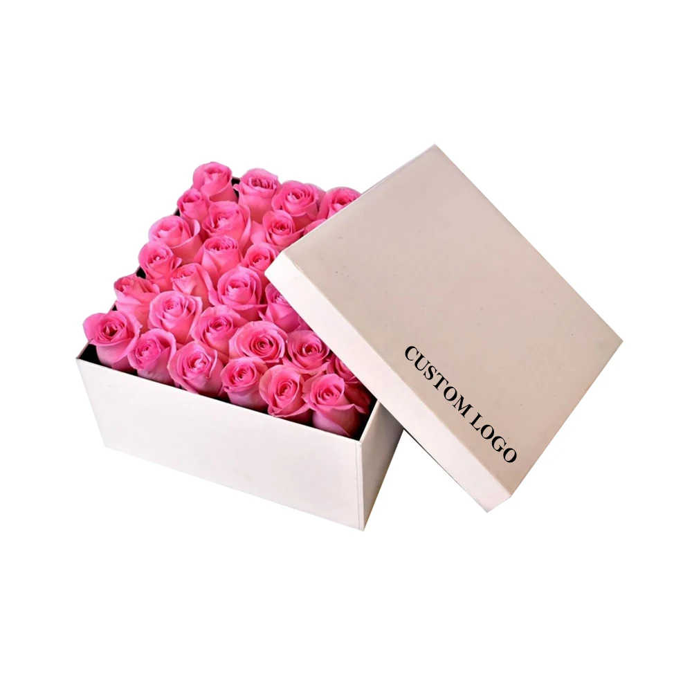 Custom Printing Paper Box Rose Flower Decoration 2023 Valentines Day Gifts Boxes For Flowers Preseved Flower Gifts Packaging