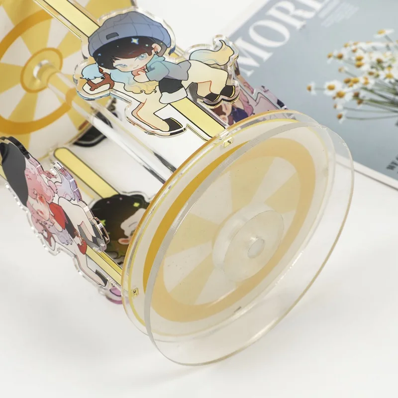 Carousel plastic Standee Custom creative acrylic stand carousel with pendant custom fun tableside ornaments gift customization