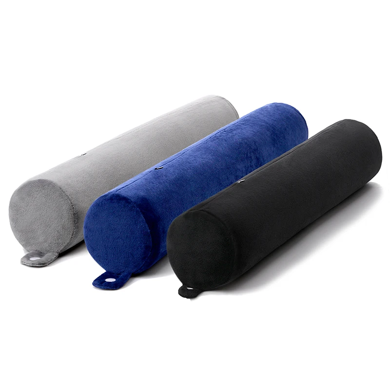 Neck Pillow for Travel Home, Portable Head Cervical Support Rest Cushion Twist Adjustable Bendable Memory Foam Roll Pillow