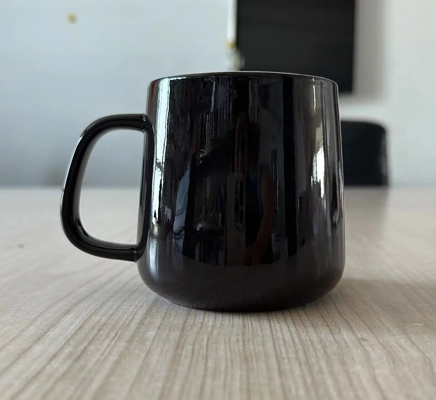 White 350ml Ceramic Coffee Mug Matte Effect Handgrip Eco-Friendly Christmas Milk Gifts Sublimation Mug Print Wholesale