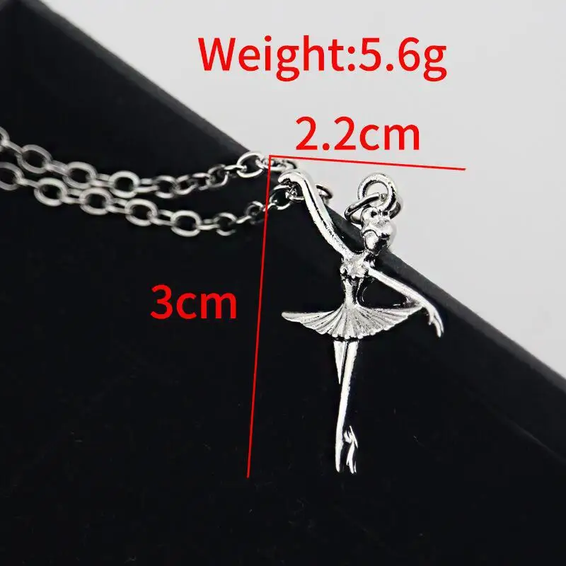 Open Arms Girl Ballerina Ballet Dancer Dancing Girl Charm Necklace
