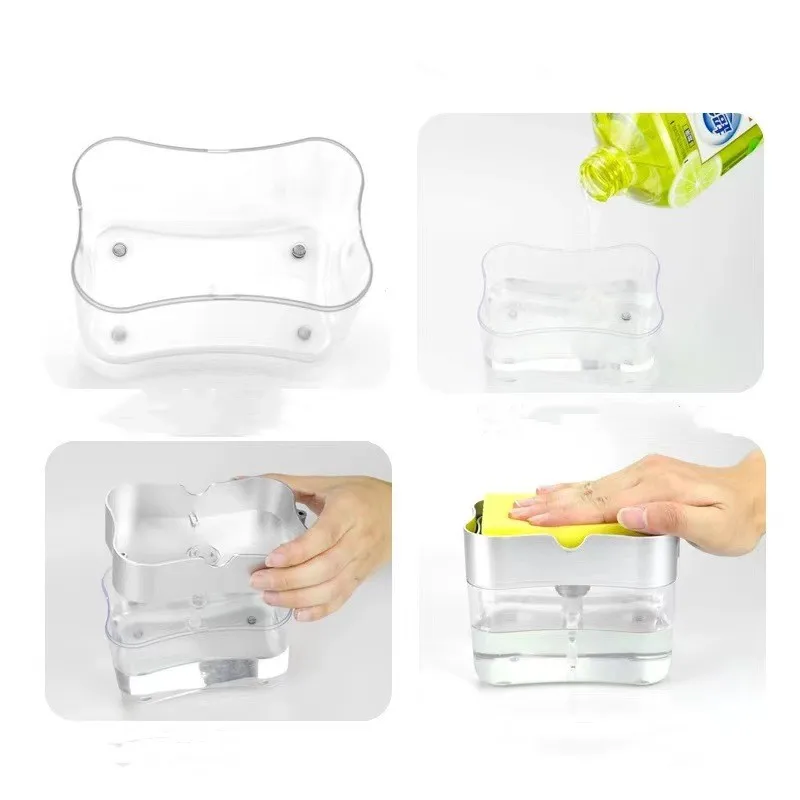 Hot sale shower sponge soap dispenser hand liquid soap dispensers dish foam soap dispenser for kitchen/Bathroom sink