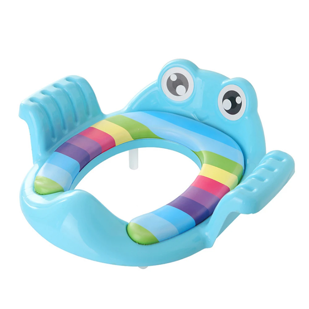 Пластиковое портативное детское сиденье для унитаза с подушкой из ПУ