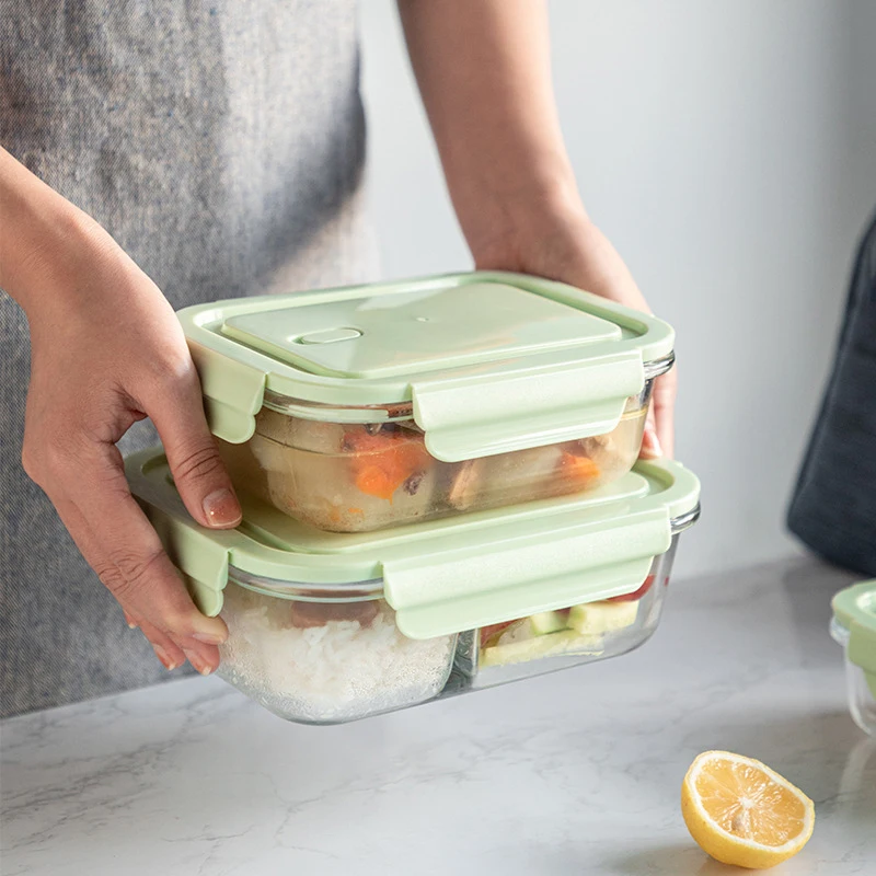 Wholesale Bento Box Adult Lunch Box 2 Compartments Microwave Heating Lunch Boxes Bento Leakproof