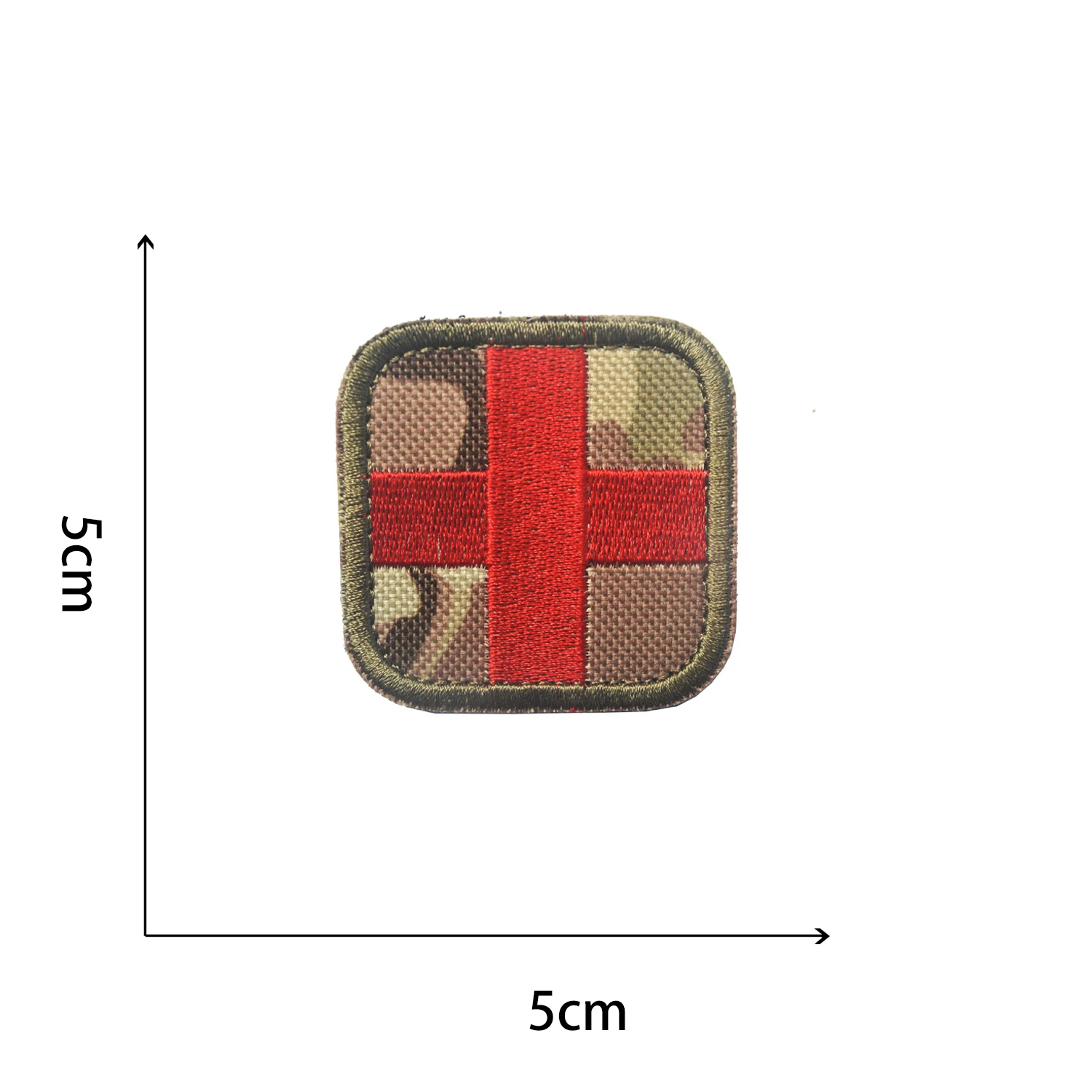 Customized Tactical Medical Rescue Red Cross Hook and Loop Embroidery Medic Patch