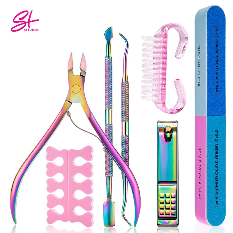 2/3/4 шт/набор для ногтей из нержавеющей стали для канцелярских принадлежностей, ножницы, клипер для кутикулы толкатель для удаления омертвевшей кожи Набор для маникюра и педикюра, набор инструментов