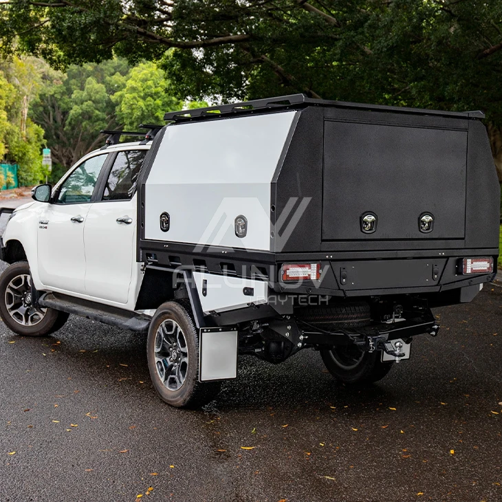 Dual/Single/Extend Cab Ute Canopy Flat Aluminum Alloy Tray Whale Tail Handle Lock Ford Nissan Mitsubishi Exterior Accessory