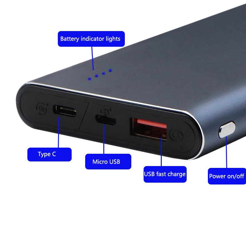 
fast charge power bank mobile charger 10000 mah manufacturer 