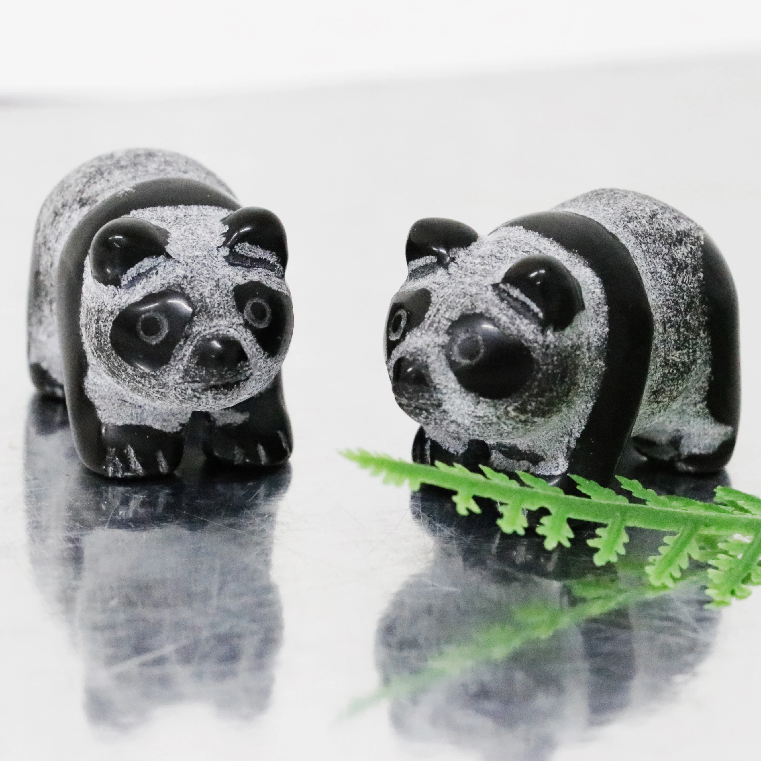 Natural healing stone crystal carved animal giant panda as a gift