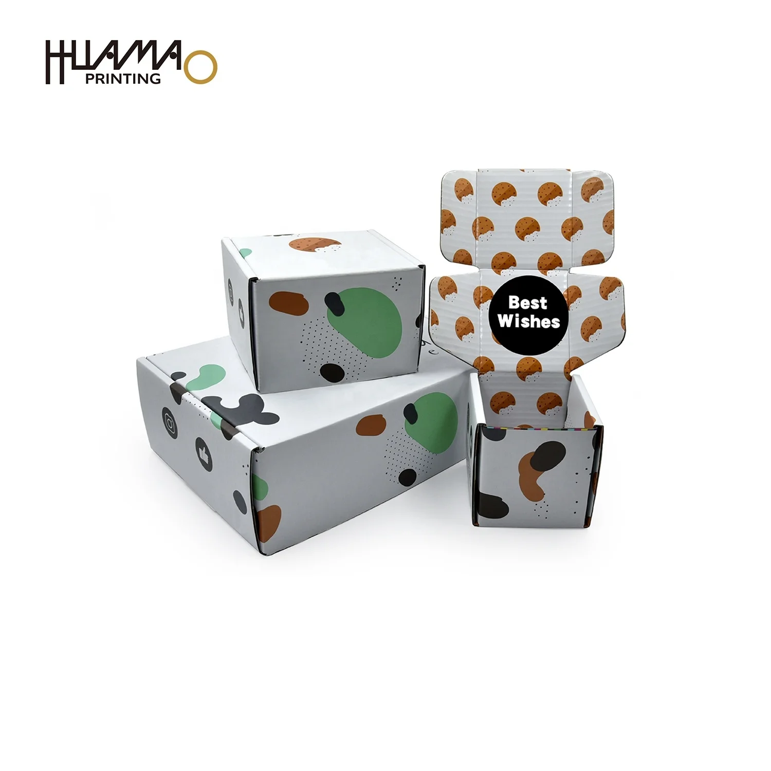 Biodegradable Customised Ecofriendly Packaging Paper Boxes Bolsas Papel Kraft Holographic Logo Sticker Mini Packaging Donut Box