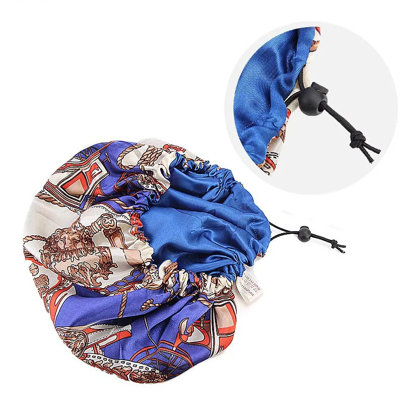  Luxury Double Layer Lace Bonnet Reversible Silk Adjustable Size Hair