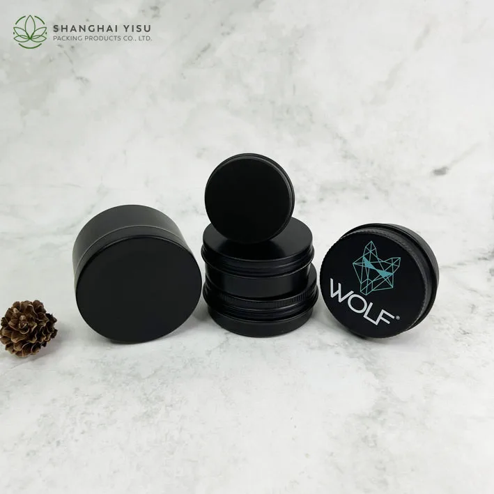 Aluminum jar cosmetics balm comfrey ointment hand cream soap box hair wax car wax aluminum can incense stone metal can