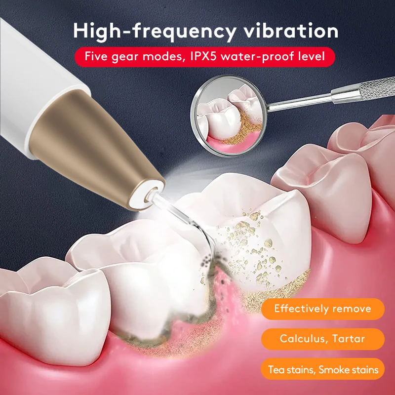 Portable oral irrigator cordless water flosser rechargeable ultrasonic tooth cleaner for tooth whitening
