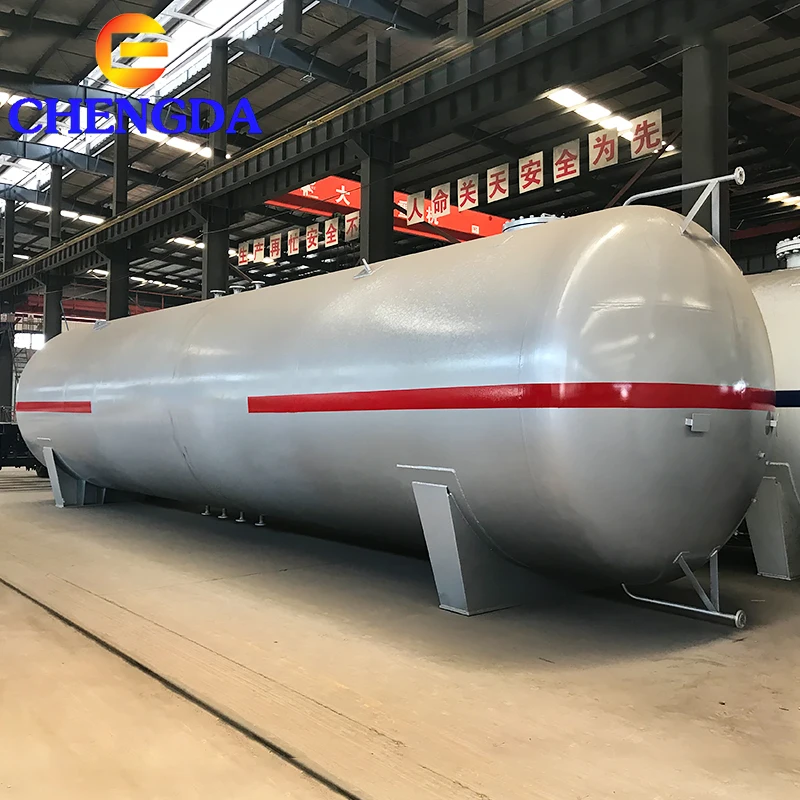 China Pressure Gas Filling 25 50 100 Cubic Tons LPG Bobtail Truck Storage Tank