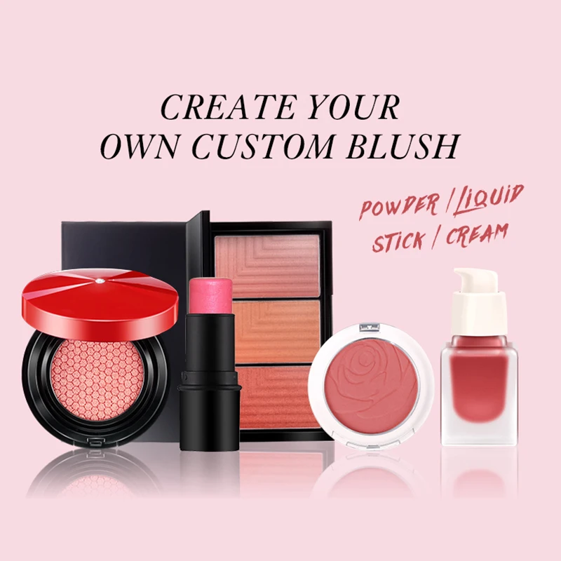 OEM Private Label Custom Vegan Cream Silky Blusher LIp Cheek Eye Makeup Rubor Maquillaje Pink Waterproof Cream Blush Stick