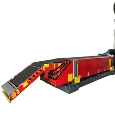 1/6 Customized Design Extendable Trailer Loading And Unloading Belt Conveyor With Swing Arm