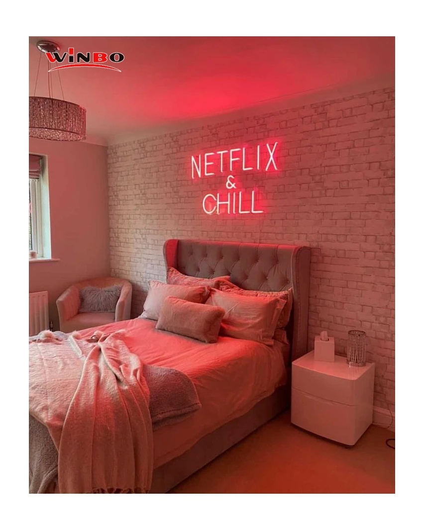 Winbo Wholesale diy neon light sign neon sign light wedding Wedding Decoration netflix and chill neon sign