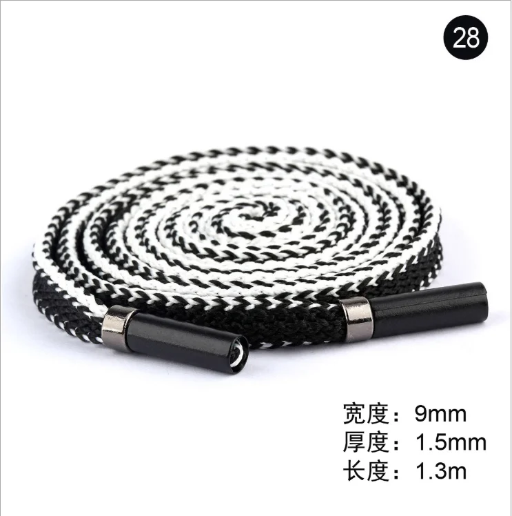 Factory custom polyester cord colored fancy round draw cords hoodie string rope drawstring cord