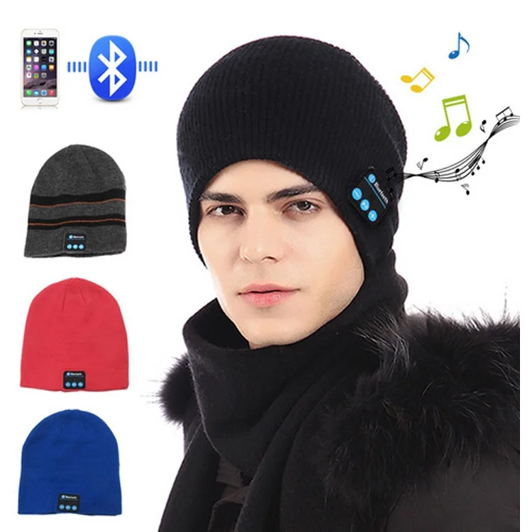 Music hat Winter knitted warm cap with wireless Bluetooth headset