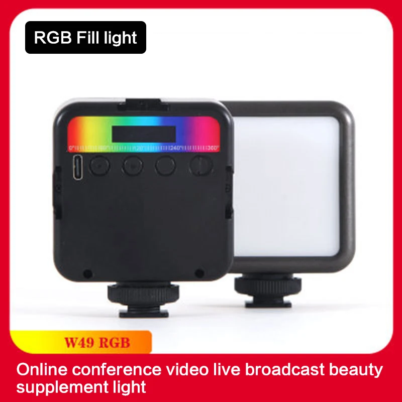 Портативный мини-фотографический светильник VL49 RGB LED Vlog заполняющий свет для живого потока