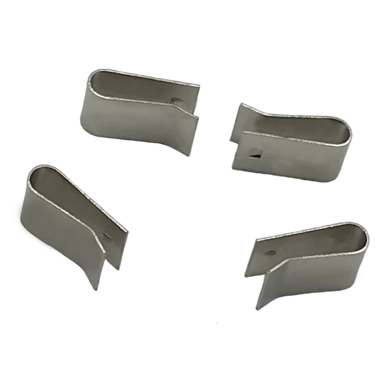 Custom U Shape Flat Sheet Metal Stainless Steel Cable Wire Clip or Spring Steel Belt Clip