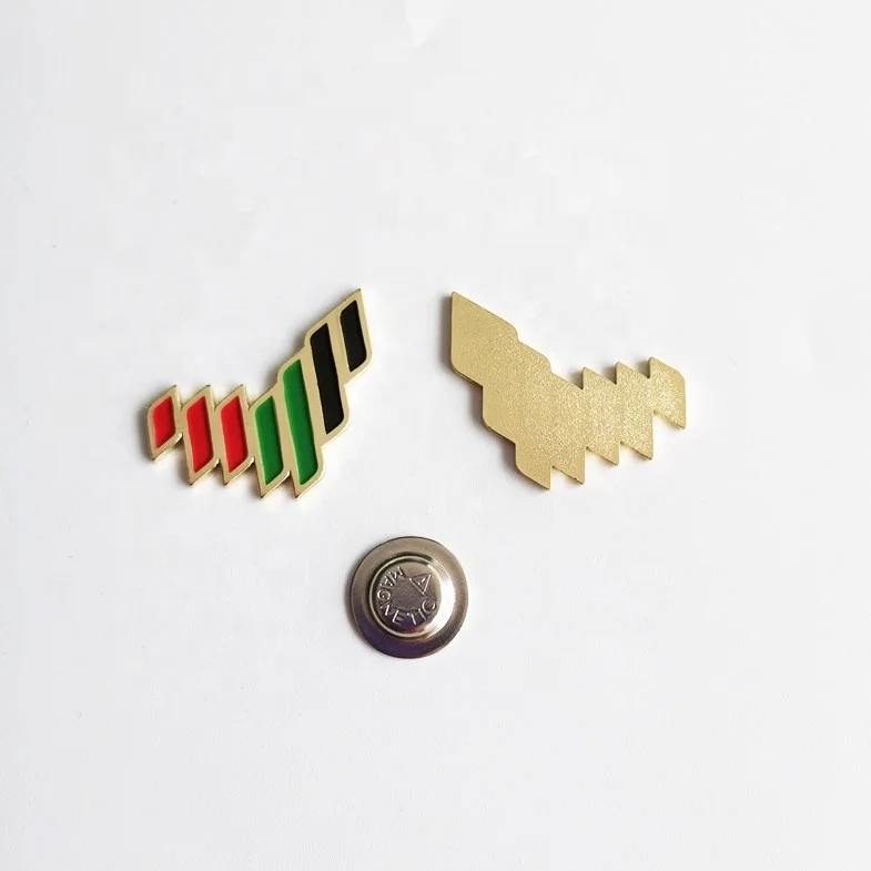 stock United Arab Emirates map shape metal colored magnetic chest badge pin for the next 50 years 53 national day celebration
