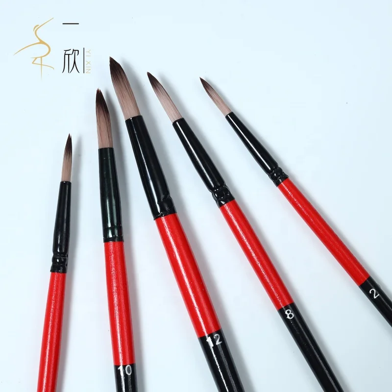 Yixin  Squirrel fur hair watercolour paint brushes professional artist  watercolor gouache paint brush set watercolour brushses