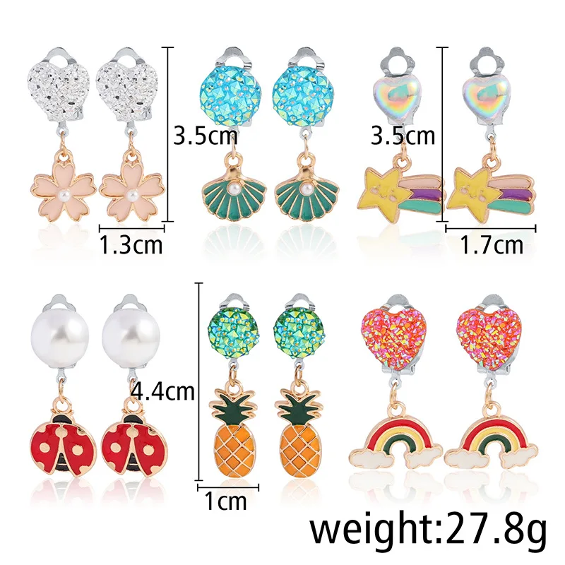 Hot Selling Wholesales Kids Jewelry Children No Pierced Earrings For Kids Hair Accessories Girls Big Ribbon Bows