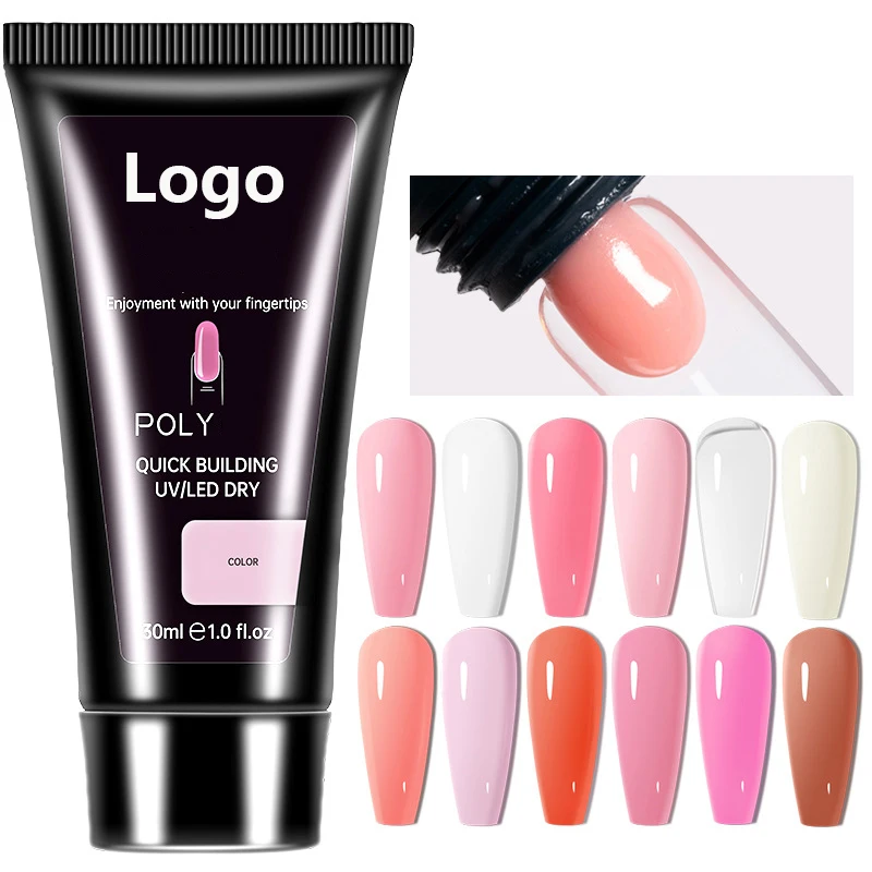 Factory Wholesale Clear Poly Gel Polygeling Colors Nude Pink Poly Gel