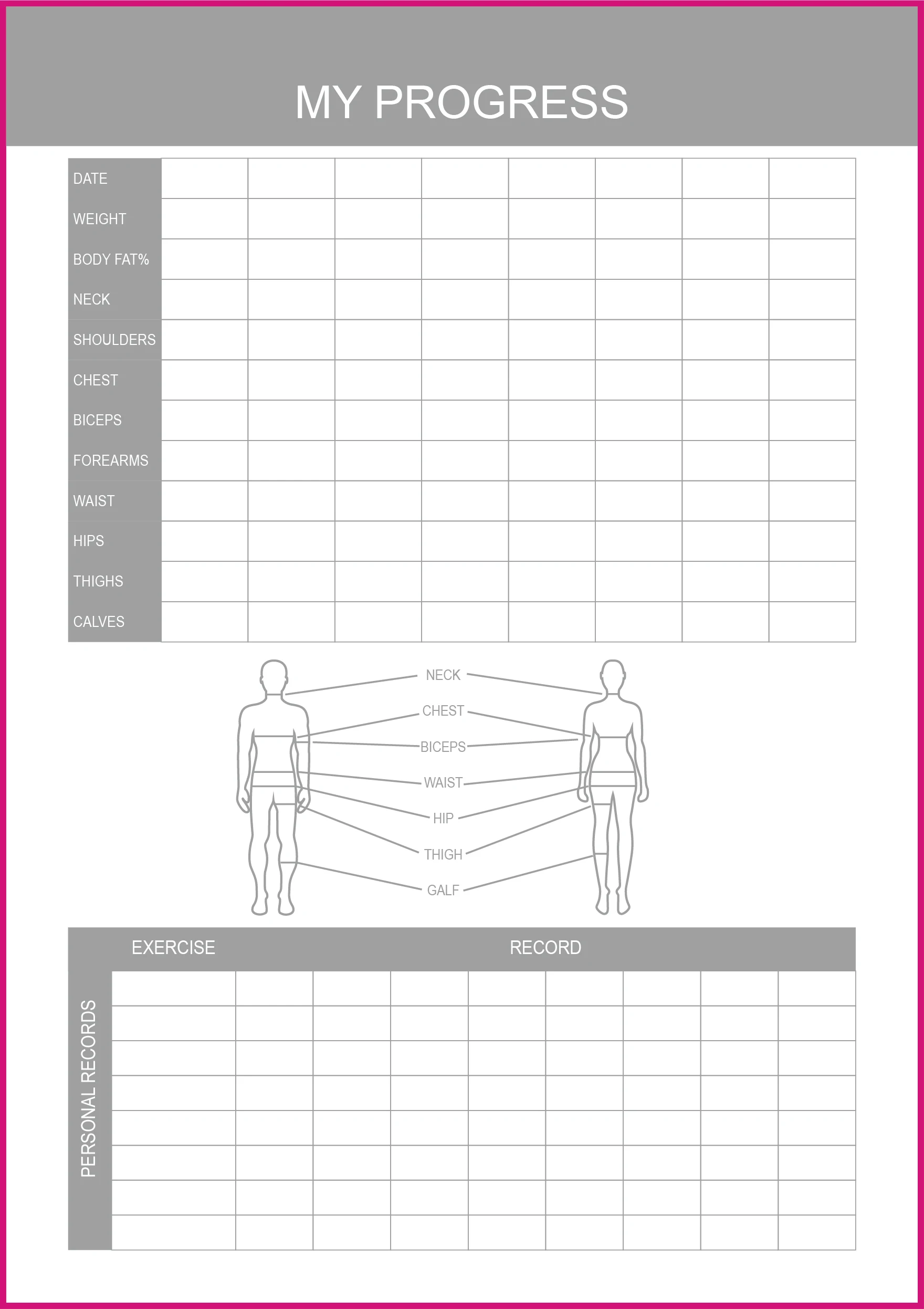 Food And Exercise Workout Log Book Fitness And Nutrition Planner For Health and Weighloss Fit log Fitness Journal