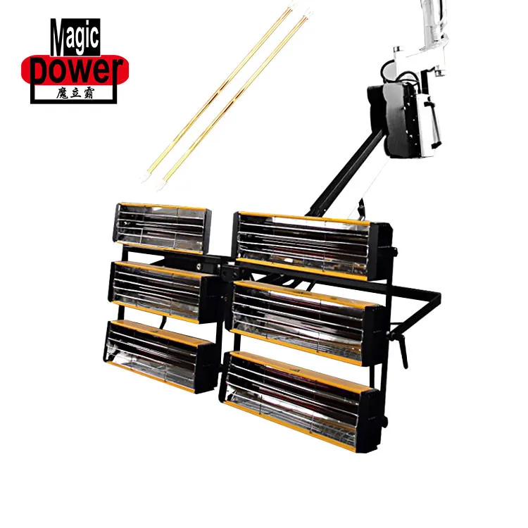 Подвесная 6000 Вт Коротковолновая инфракрасная лампа для сушки краски автомобиля, сушильная лампа для кузова автомобиля, инфракрасные тепловые лампы по лучшей цене