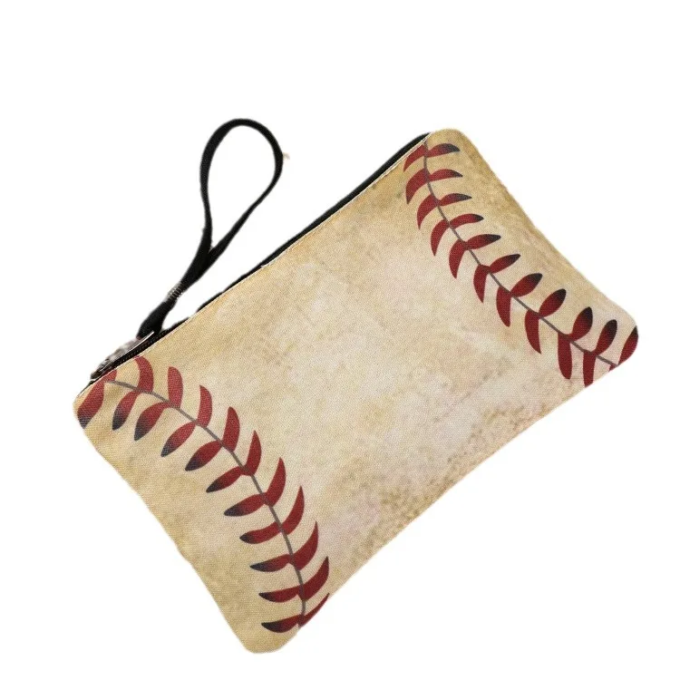 New Arrival Sport Ball Clutch Wristlet Evening Bags Faux Leather Mini Purse Wallet Women Baseball Handbag